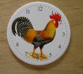 Leghorn rooster Clock Tile