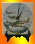 Spitfire Square Tile Clock