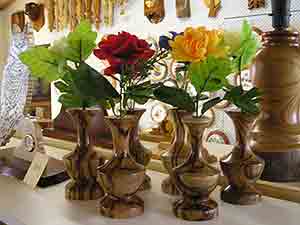 Hand crafted vases and synthetic flower